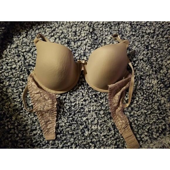 Maidenform Women's Bra Beige Taupe Underwire Lace Light Padding 0117BR Size 34C - Picture 9 of 12